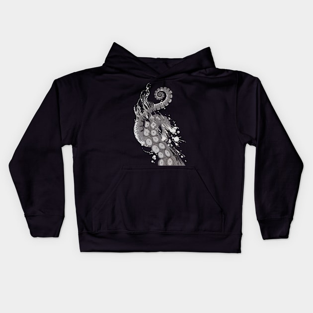 Cephalopodic Swipe Kids Hoodie by TAOJB